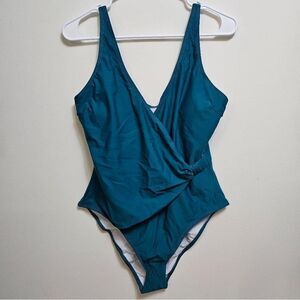 Cupshe NEW teal green large one piece swimsuit